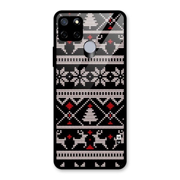 Christmas Seamless Aztec Pattern Glass Back Case for Realme C12