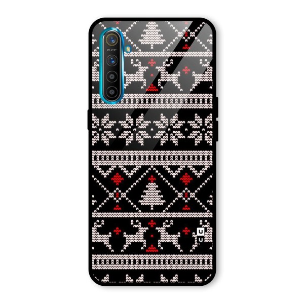 Christmas Seamless Aztec Pattern Glass Back Case for Realme X2