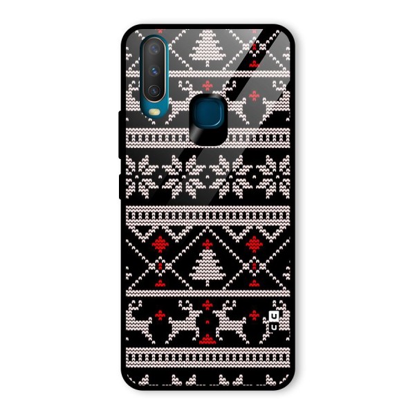 Christmas Seamless Aztec Pattern Glass Back Case for Vivo Y15