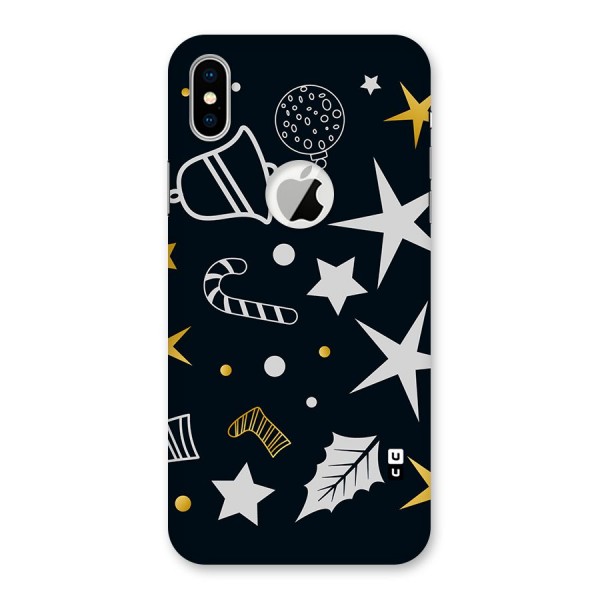 Christmas Special Pattern Back Case for iPhone XS Logo Cut