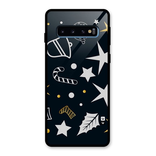 Christmas Special Pattern Glass Back Case for Galaxy S10