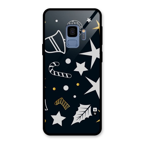 Christmas Special Pattern Glass Back Case for Galaxy S9