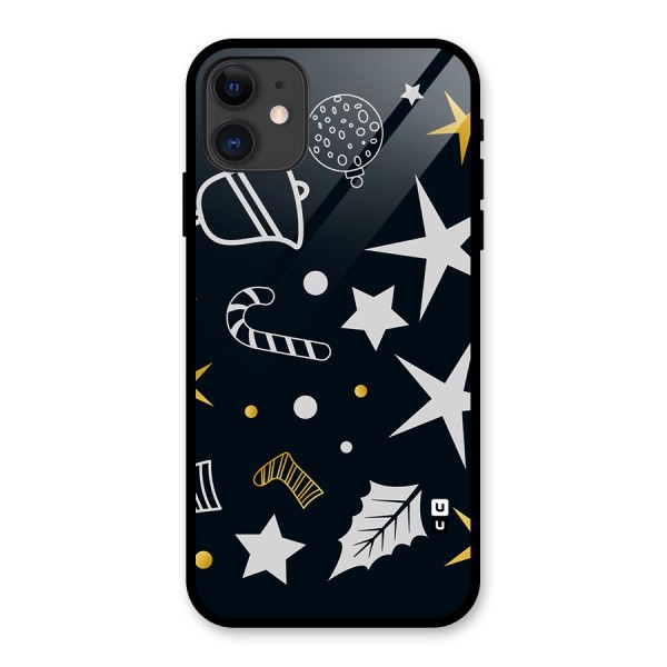 Christmas Special Pattern Glass Back Case for iPhone 11