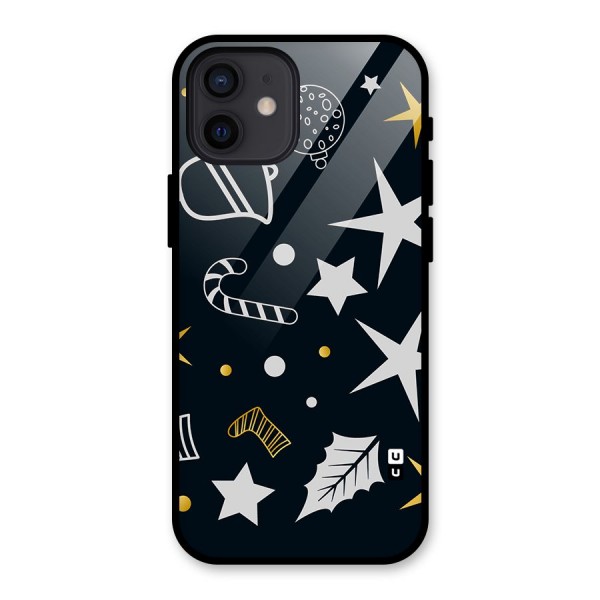 Christmas Special Pattern Glass Back Case for iPhone 12