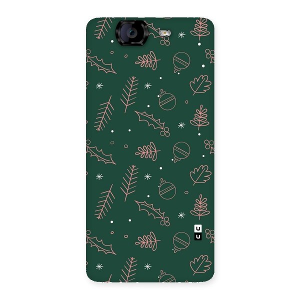 Christmas Vibes Leaves Back Case for Canvas Knight A350