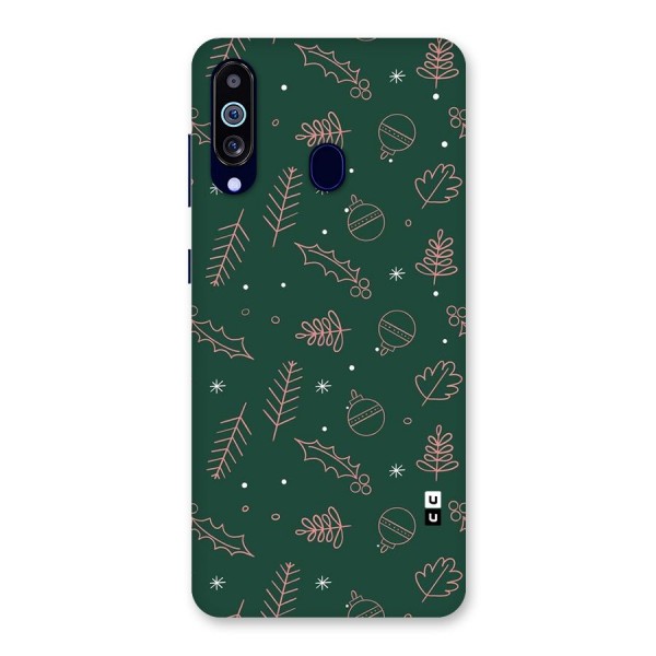 Christmas Vibes Leaves Back Case for Galaxy A60