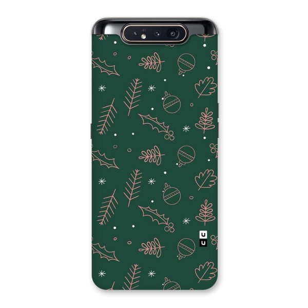 Christmas Vibes Leaves Back Case for Galaxy A80