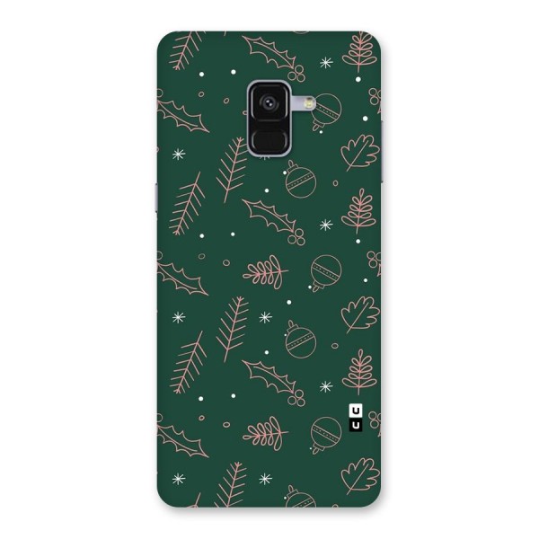 Christmas Vibes Leaves Back Case for Galaxy A8 Plus