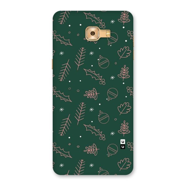 Christmas Vibes Leaves Back Case for Galaxy C9 Pro