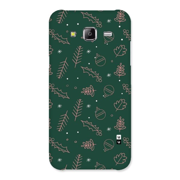 Christmas Vibes Leaves Back Case for Galaxy J5