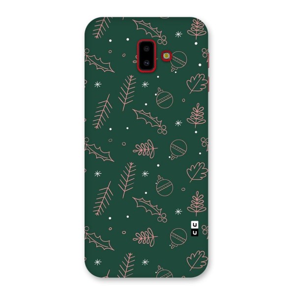 Christmas Vibes Leaves Back Case for Galaxy J6 Plus