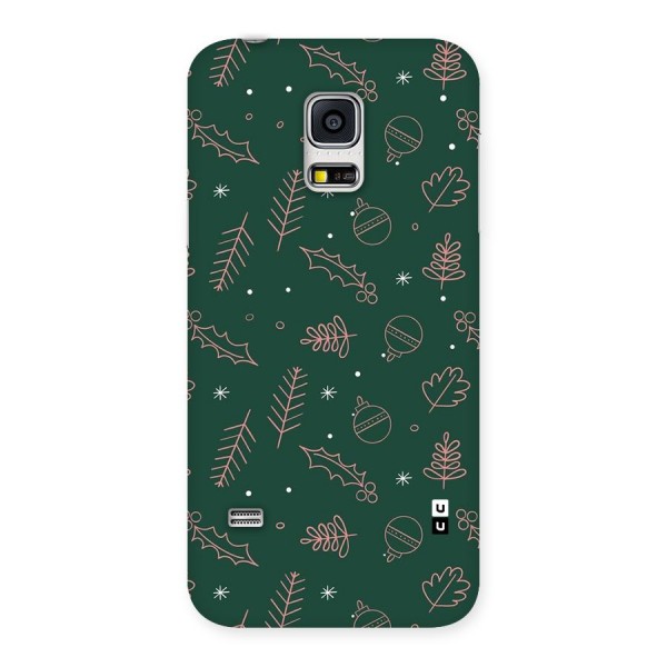 Christmas Vibes Leaves Back Case for Galaxy S5 Mini