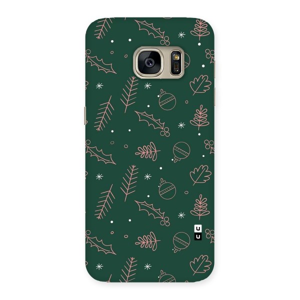 Christmas Vibes Leaves Back Case for Galaxy S7