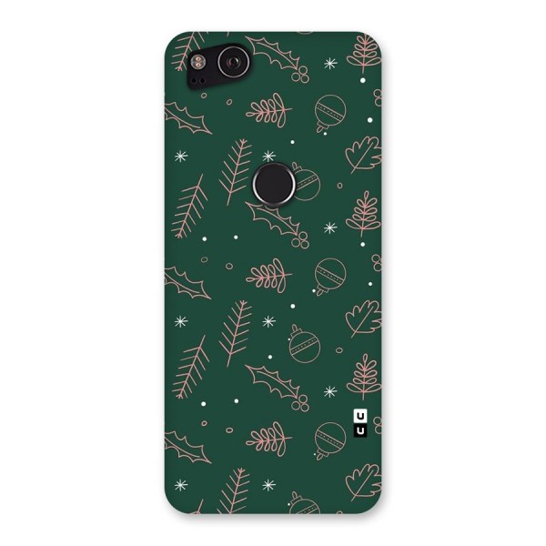 Christmas Vibes Leaves Back Case for Google Pixel 2