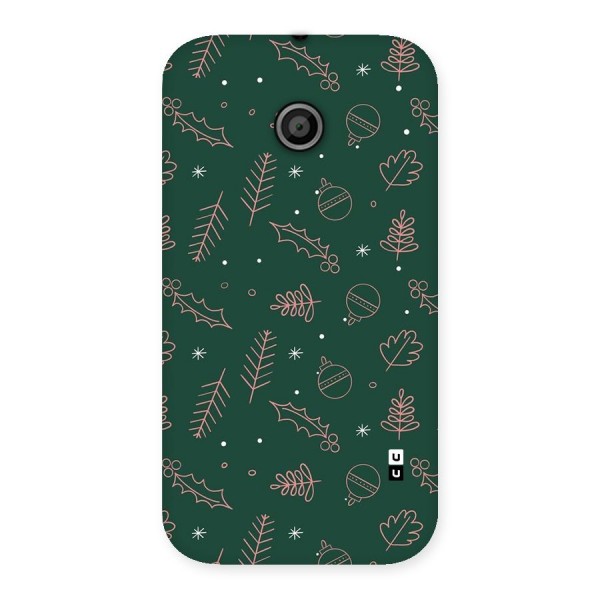 Christmas Vibes Leaves Back Case for Moto E