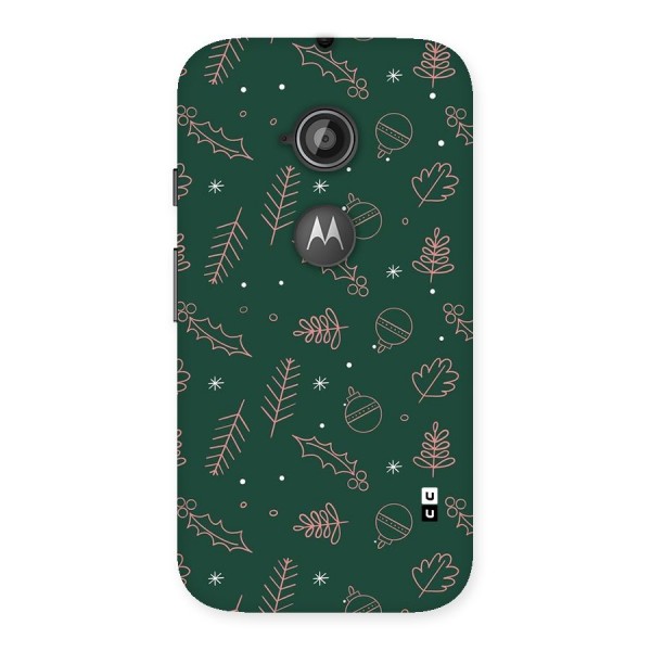 Christmas Vibes Leaves Back Case for Moto E 2nd Gen