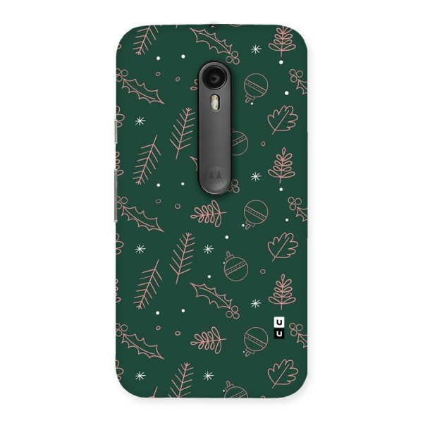 Christmas Vibes Leaves Back Case for Moto G3