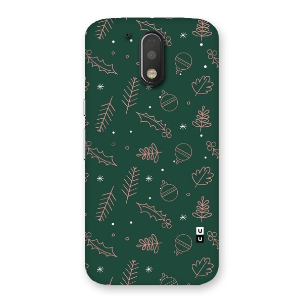 Christmas Vibes Leaves Back Case for Moto G4