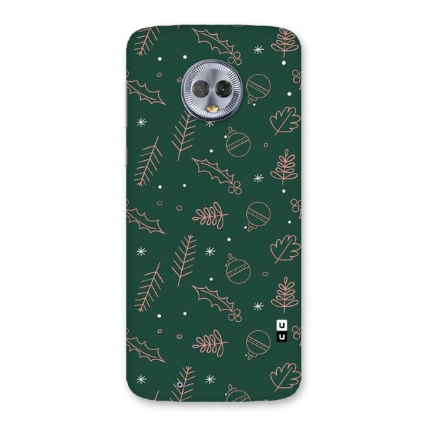 Christmas Vibes Leaves Back Case for Moto G6