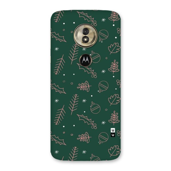 Christmas Vibes Leaves Back Case for Moto G6 Play