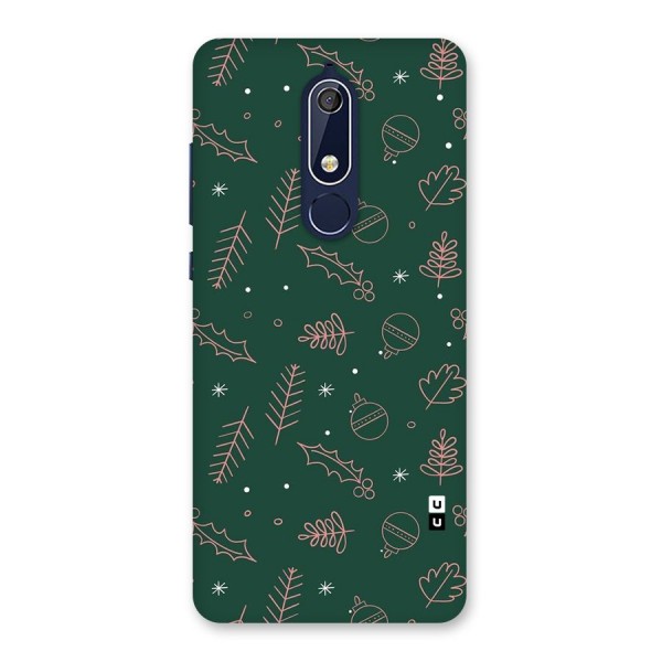 Christmas Vibes Leaves Back Case for Nokia 5.1