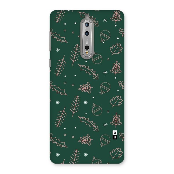 Christmas Vibes Leaves Back Case for Nokia 8