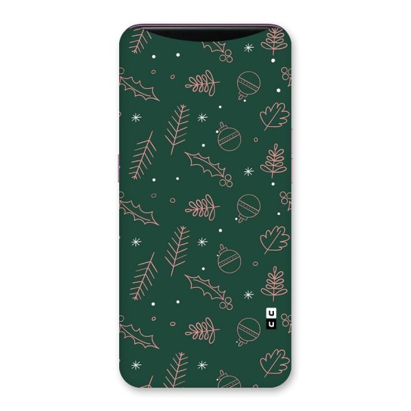 Christmas Vibes Leaves Back Case for Oppo Find X