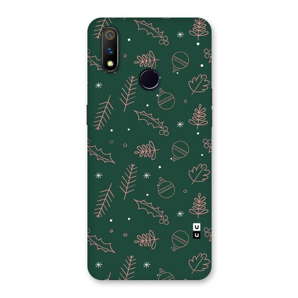 Christmas Vibes Leaves Back Case for Realme 3 Pro