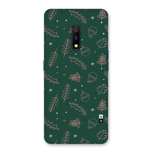 Christmas Vibes Leaves Back Case for Realme X