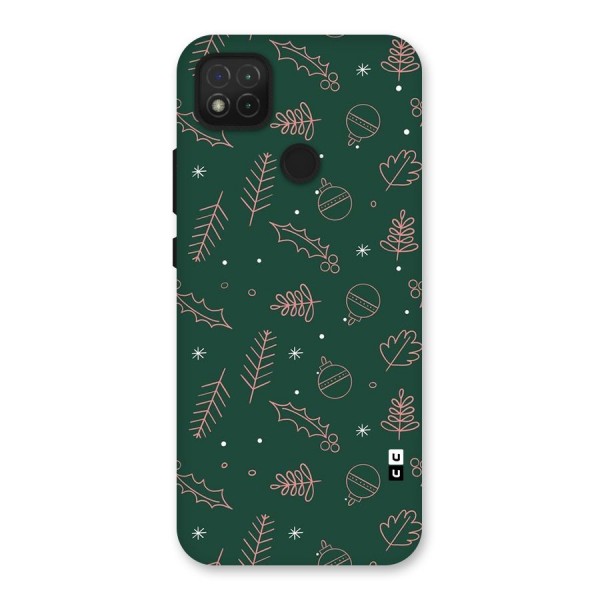 Christmas Vibes Leaves Back Case for Redmi 9C