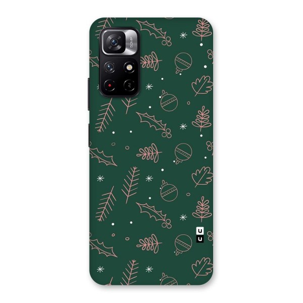 Christmas Vibes Leaves Back Case for Redmi Note 11T 5G