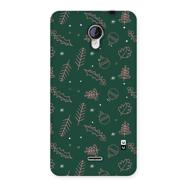 Christmas Vibes Leaves Back Case for Unite 2 A106