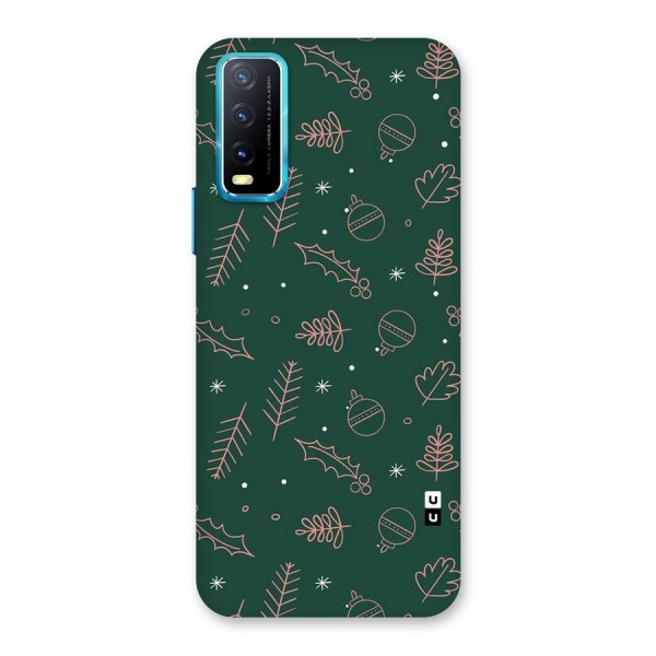 Christmas Vibes Leaves Back Case for Vivo Y12s