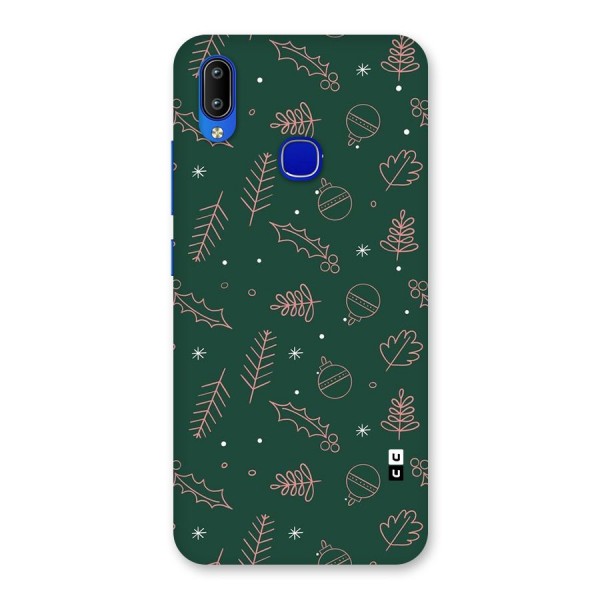 Christmas Vibes Leaves Back Case for Vivo Y91