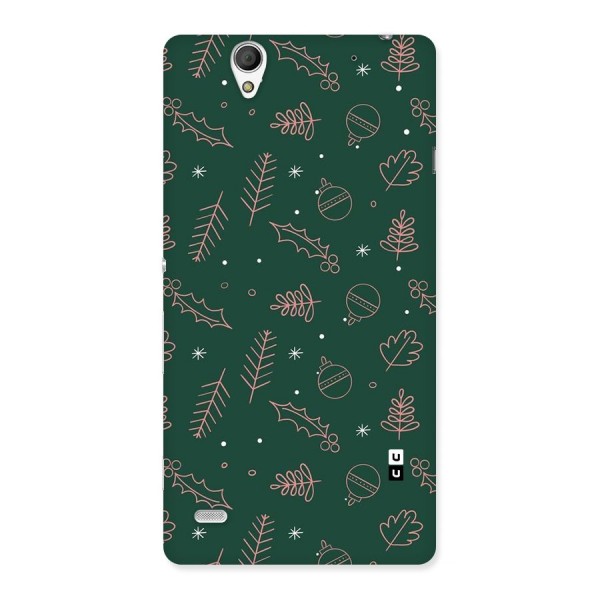 Christmas Vibes Leaves Back Case for Xperia C4