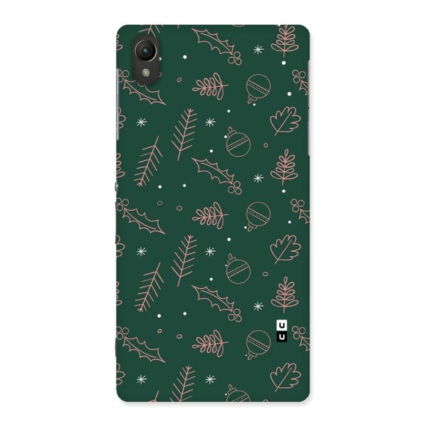 Christmas Vibes Leaves Back Case for Xperia Z2