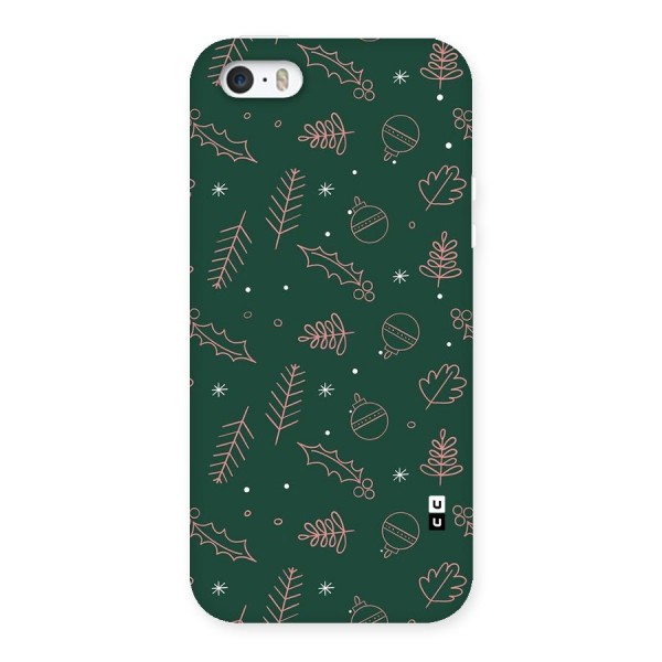 Christmas Vibes Leaves Back Case for iPhone 5 5s