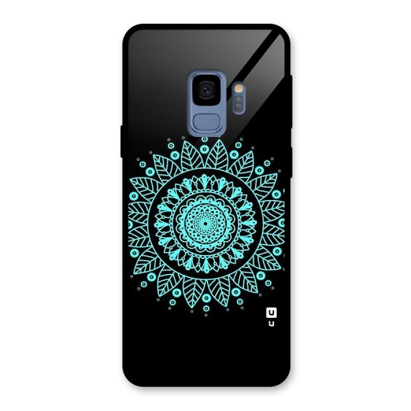 Circles Pattern Art Glass Back Case for Galaxy S9