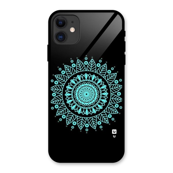 Circles Pattern Art Glass Back Case for iPhone 11