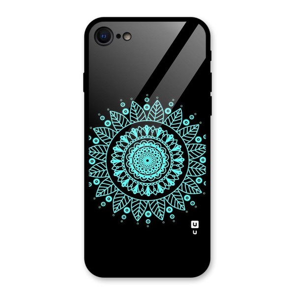 Circles Pattern Art Glass Back Case for iPhone SE 2020