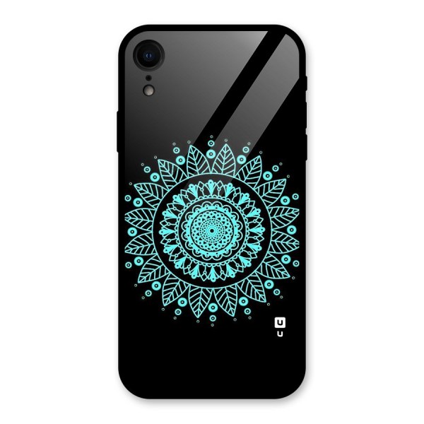 Circles Pattern Art Glass Back Case for iPhone XR