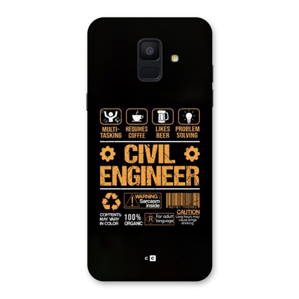 Civil Engineer Back Case for Galaxy A6 (2018)