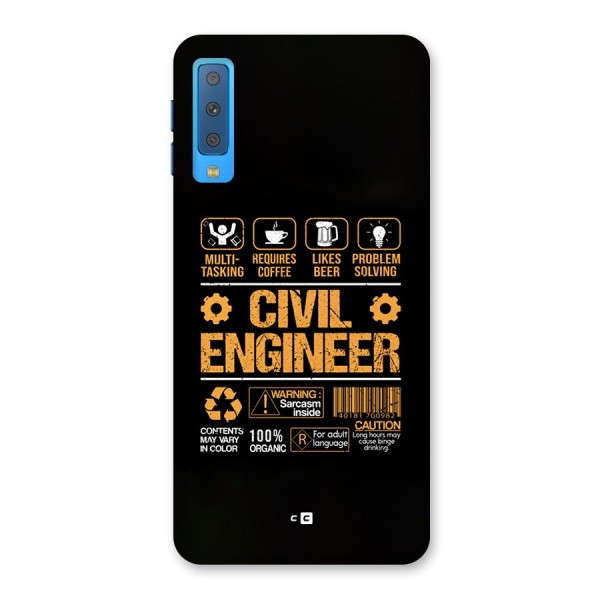 Civil Engineer Back Case for Galaxy A7 (2018)