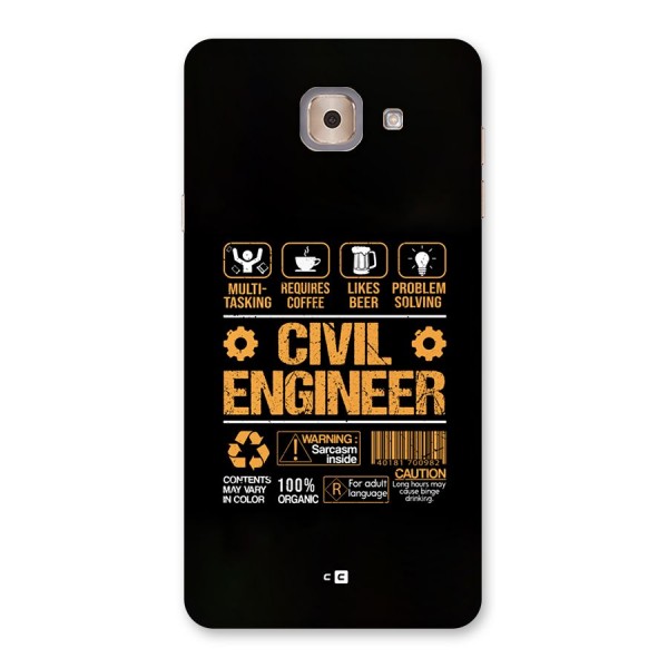 Civil Engineer Back Case for Galaxy J7 Max