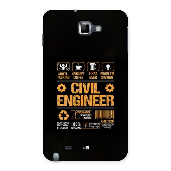 Civil Engineer Back Case for Galaxy Note