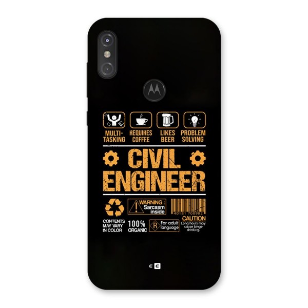 Civil Engineer Back Case for Motorola One Power