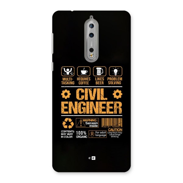 Civil Engineer Back Case for Nokia 8