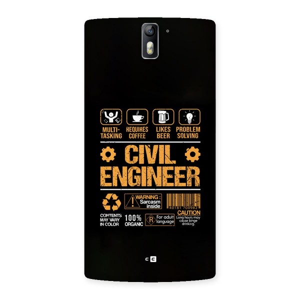 Civil Engineer Back Case for OnePlus One