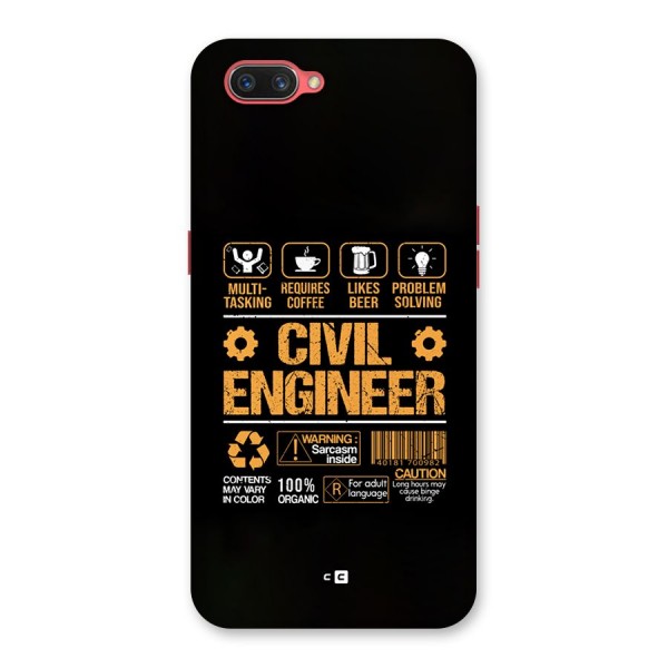 Civil Engineer Back Case for Oppo A3s