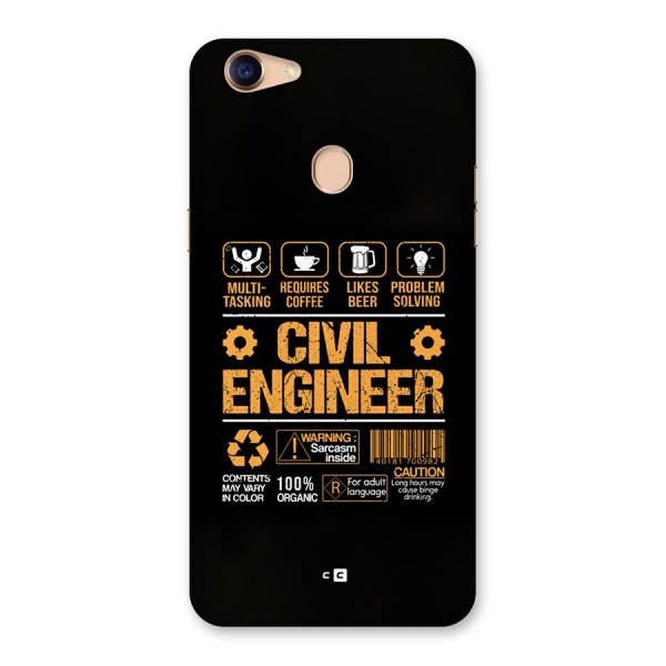 Civil Engineer Back Case for Oppo F5